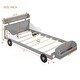 preview thumbnail 34 of 34, Car-Shaped Platform Bed Pine Wood Platform Bed with Headboard and Footboard Storage Shelves for Girls, Boys Bedroom