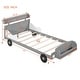 preview thumbnail 34 of 32, Wood Car-Shaped Platform Bed w/ Headboard & Footboard Storage Shelves