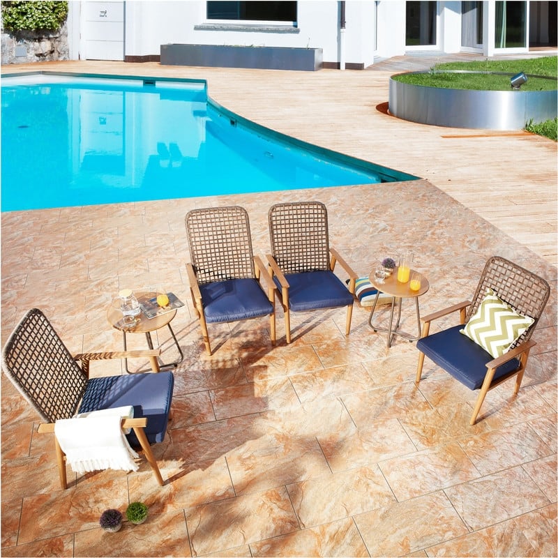 Mesh 6-Piece Outdoor Conversation Set - Beige