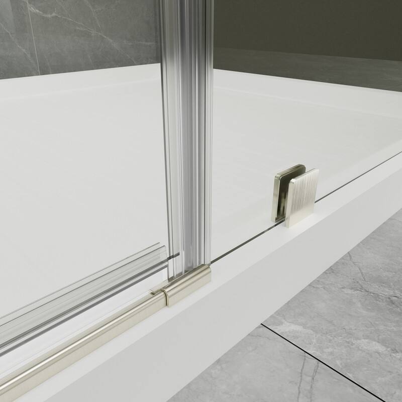 Alvana 60‘’×72'' Semi-Frameless Hinged Shower Door