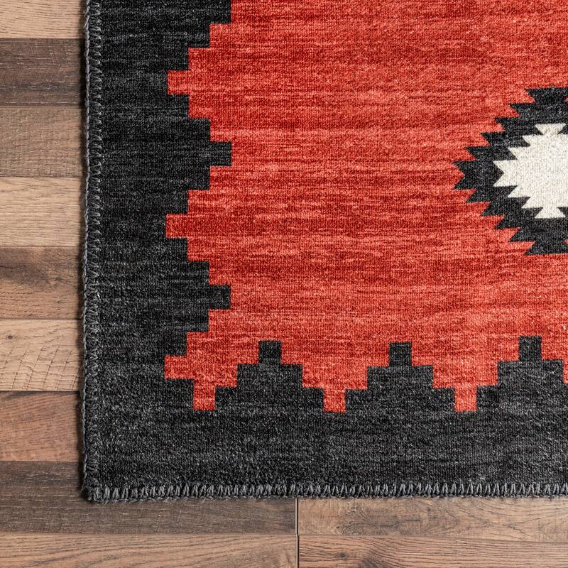Nuloom Imelda SpinClean Aztec Machine Washable Area Rug