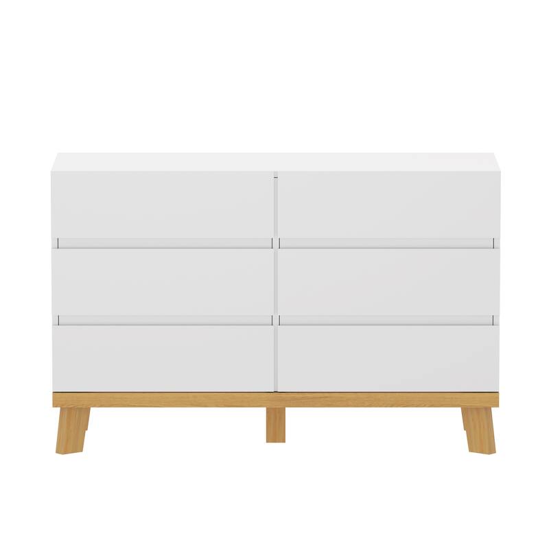 6Drawer Storage Modern Sideboard for Bedroom, Living Room