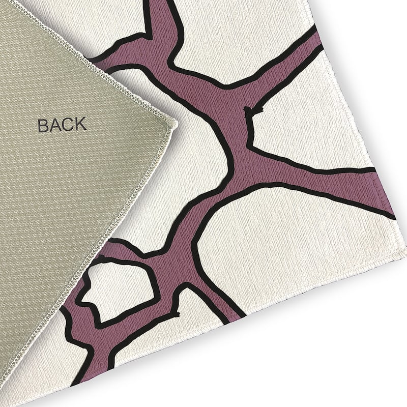 Petal Lines Spring Chenille Indoor/Outdoor Rug