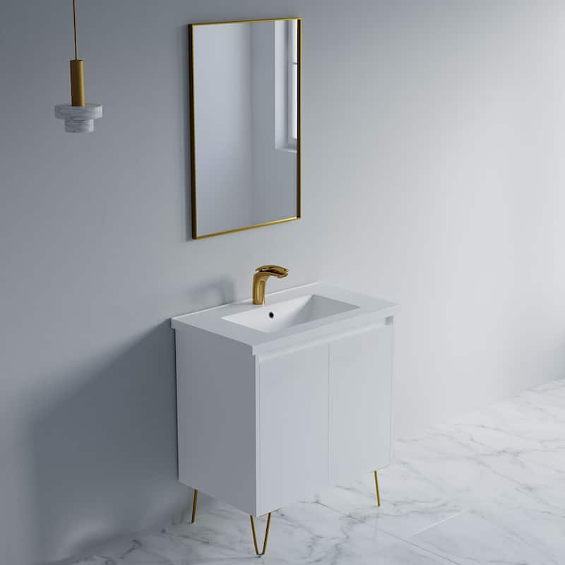 Kennan 30" Single Bathroom Vanity Set with V Legs
