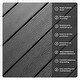 preview thumbnail 17 of 39, 11/13-Piece Outdoor Aluminum Dining Table Set Rectangular Table with Umbrella Hole and Stackable Chairs
