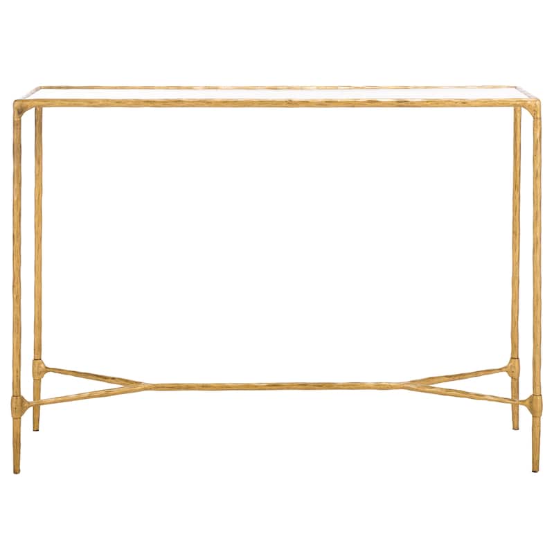 SAFAVIEH Couture Isabellina Metal And Glass Console Table - 42"W x 12"D x 30"H