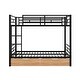 preview thumbnail 11 of 9, Metal Full Size Convertible Bunk Bed with 2 Drawers