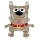 preview thumbnail 1 of 3, Shamzees: Dog - Brown - Plush Pillow Cover, Soft Huggable Animal Character Brown
