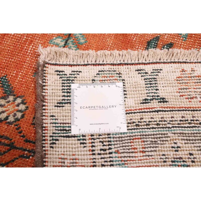 ECARPETGALLERY Hand-knotted Antalya Vintage Dark Copper Wool Rug - 9'9 x 11'10