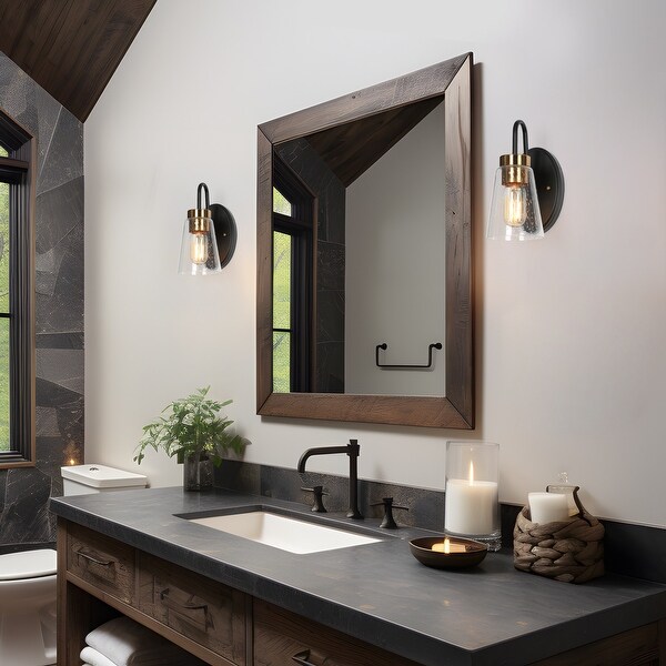 Black bathroom wall sconces sale