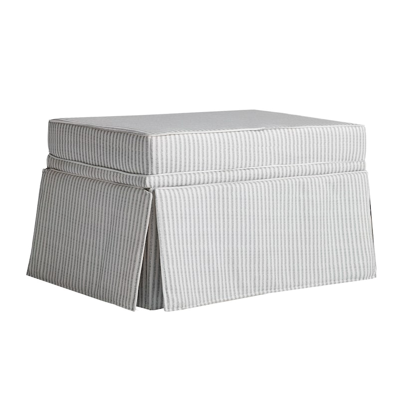 2 Set Rectangle Chenille Upholstered Storage Ottoman
