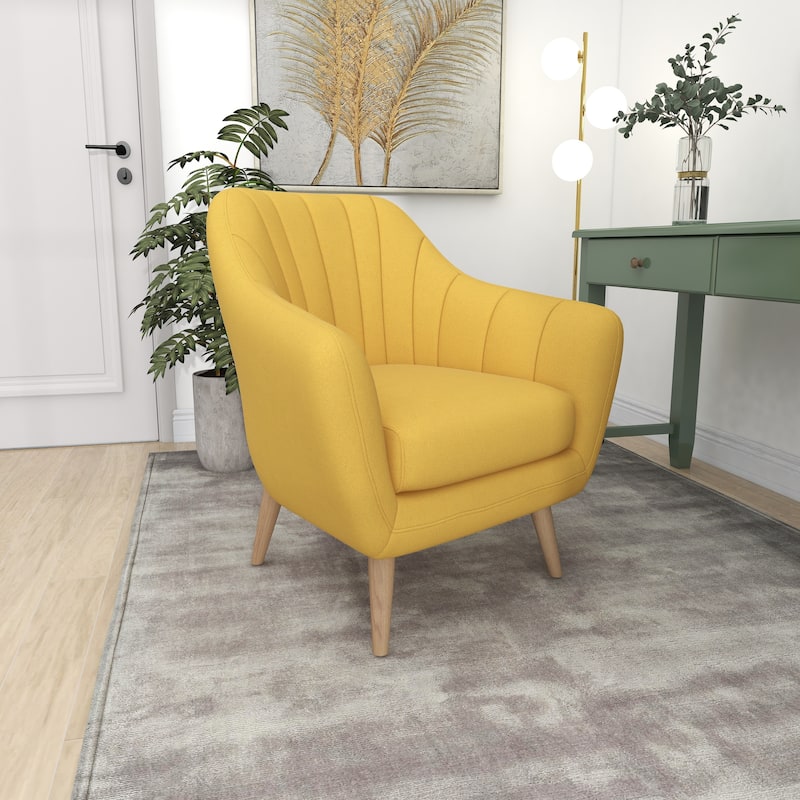 Polyester Living Room Accent Chair - Black, Blue, or Yellow - Roche River Decor