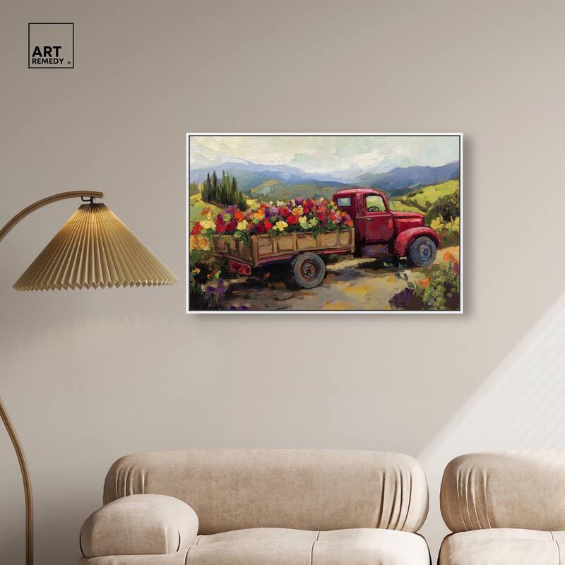 Flowers in Transit I Canvas by Art Remedy