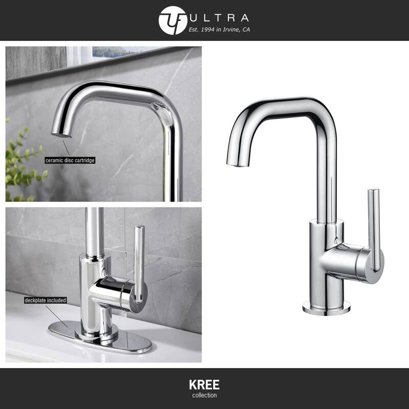 Ultra Faucets Kree Collection Single-Handle Swivel Spout Lavatory Faucet