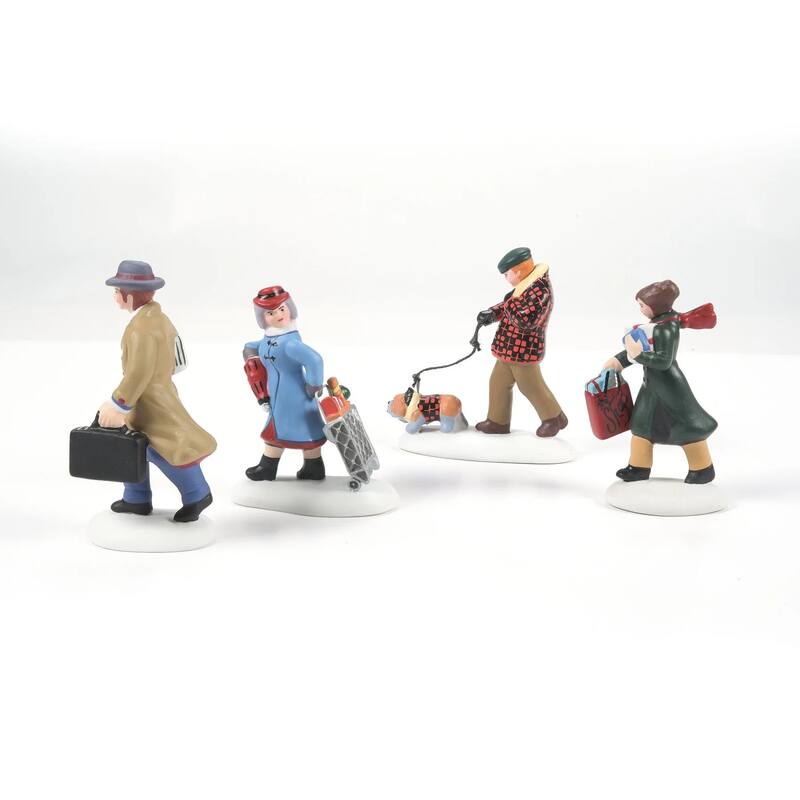 Department 56 Christmas In The City Busy City Sidewalks - Set of 4 - 56.58955