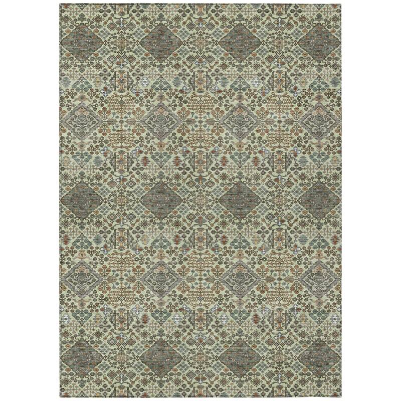 Machine Washable Indoor/ Outdoor Global Bidunga Chantille Rug