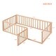 preview thumbnail 12 of 19, Wood Floor Bed Frame with Fence and Door, Suitable for Young Children