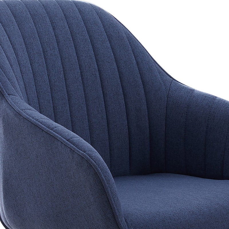 Art Leon Set of 2 Mid-century Swivel Dining Chairs with Wood Legs