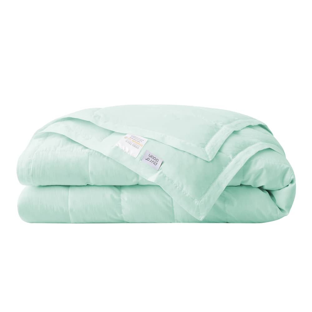 Lightweight Cooling Lyocell White Down Comforter, Tencel Oversized Blanket for Summer