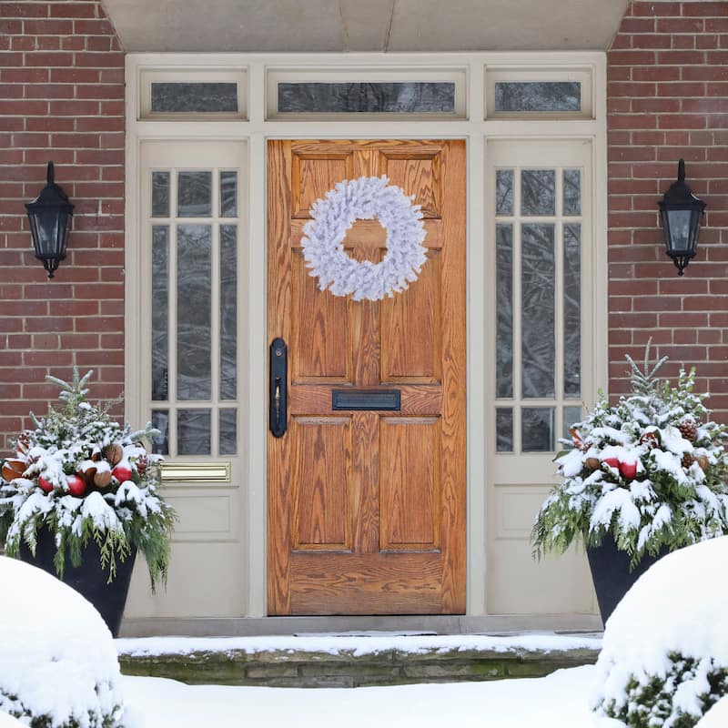 White Crystal Spruce Artificial Christmas Wreath - 20" - Unlit