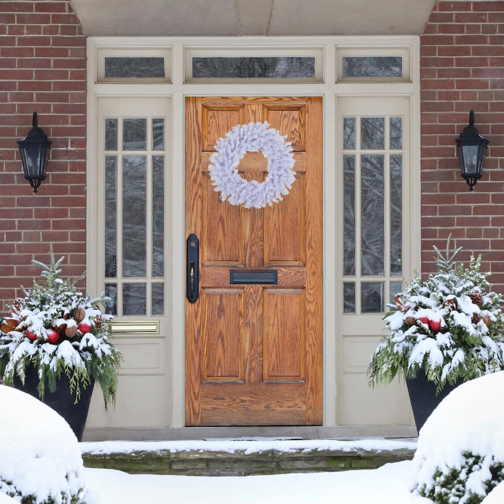 White Crystal Spruce Artificial Christmas Wreath - 20" - Unlit