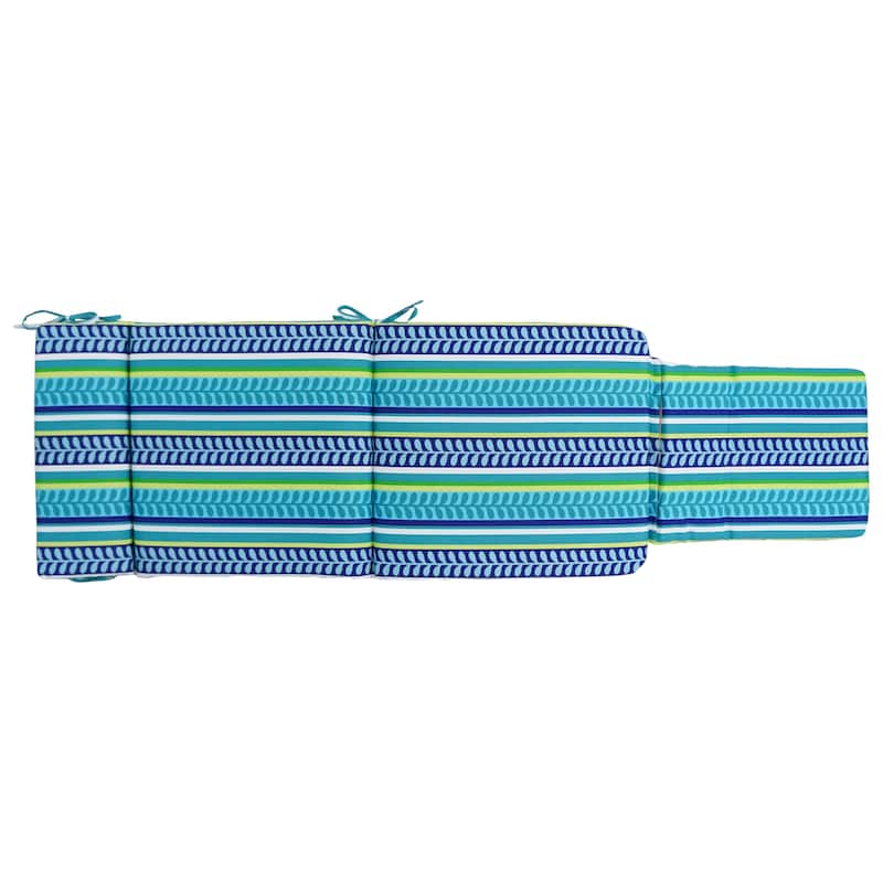 Blazing Needles Steamer Deck Outdoor Lounger Cushion - 72 x 20