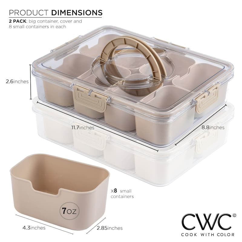 COOK WITH COLOR Snackle Box for Kids Lunch Box and Snack Container