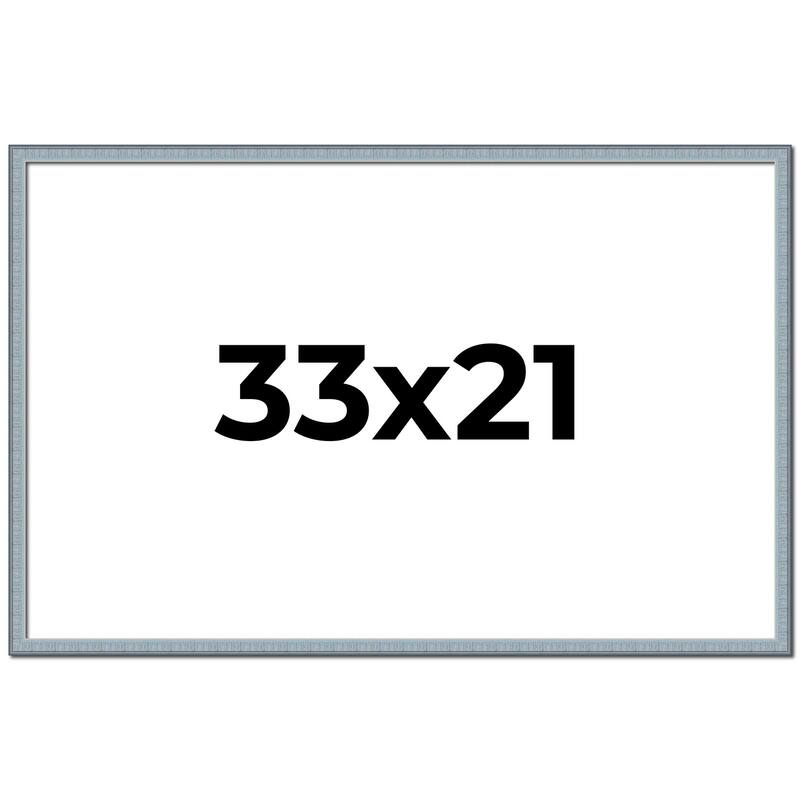 33x21 Frame Rustic Sky Blue Solid Wood Picture Frame | 0.75 Inch