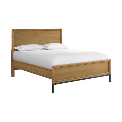 Newport Wood Bed, Natural Oak, Queen