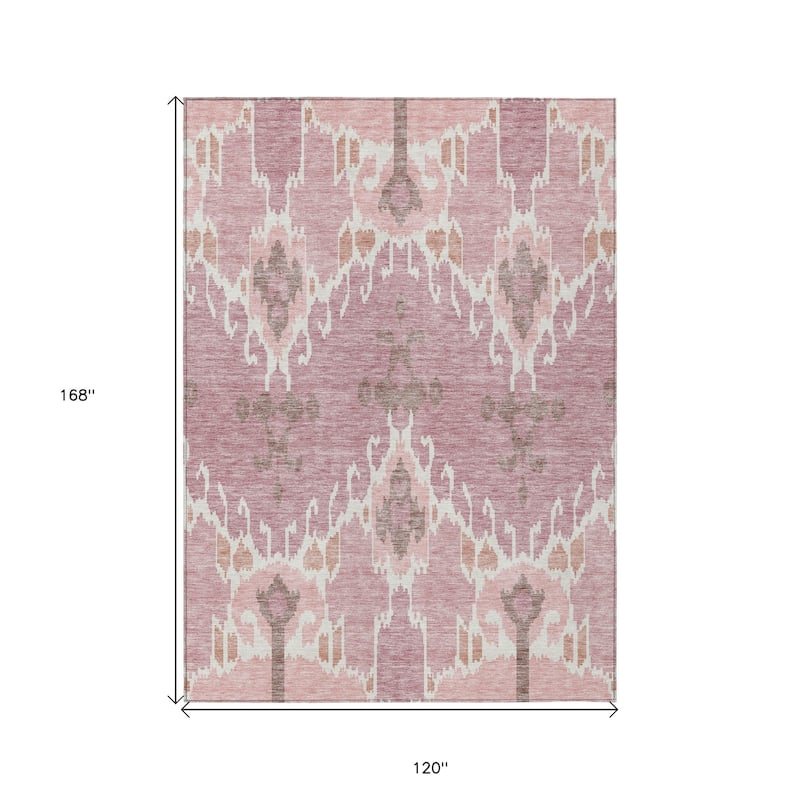 HomeRoots Ikat Transitional Rectangle Outdoor Rug