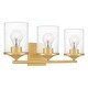 preview thumbnail 3 of 22, Quoizel Abner Steel 3-light Bath Light