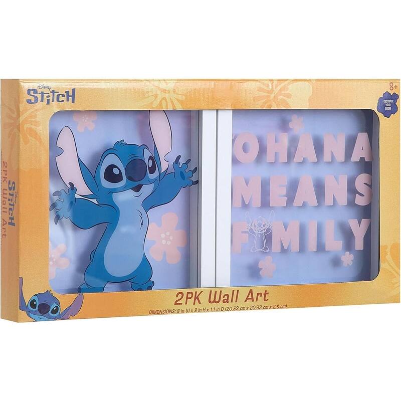 Disney Stitch 2 Piece Dual Layer Wall Art Set