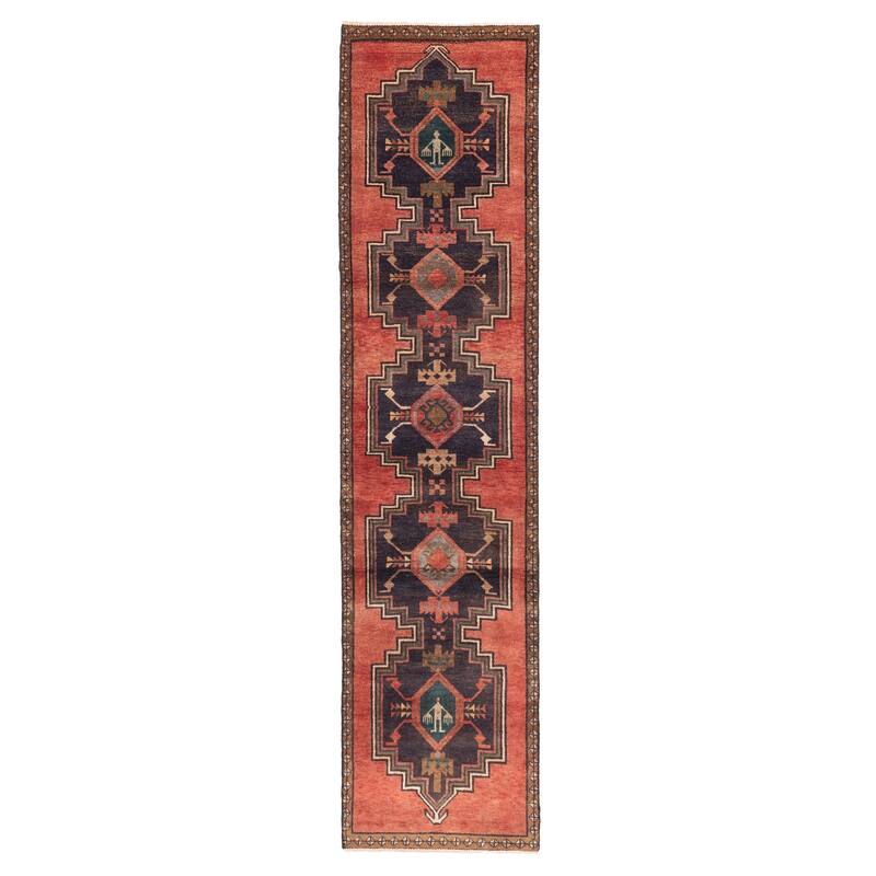 ECARPETGALLERY Hand-knotted Konya Anatolian Red Wool Rug - 2'7 x 11'0