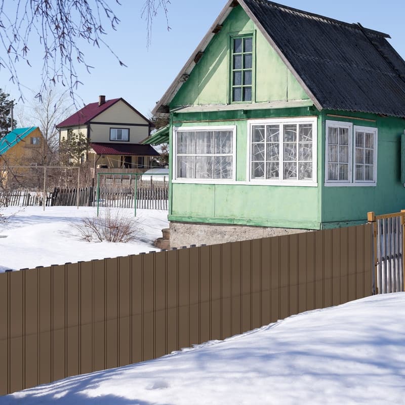 Domi Premium Trapezoidal Steel Roofing & Cladding Panels - Ultimate Weather Protection - Brown - 42.52" H x 19.69" W x 2" D