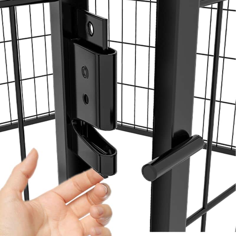 Heavy Duty Metal Dog Playpen with Door and 6 to 16 Panels for Indoor Outdoor