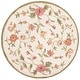 preview thumbnail 24 of 52, SAFAVIEH Handmade Chelsea Alexandr Floral French Country Wool Rug 4' Round - Ivory