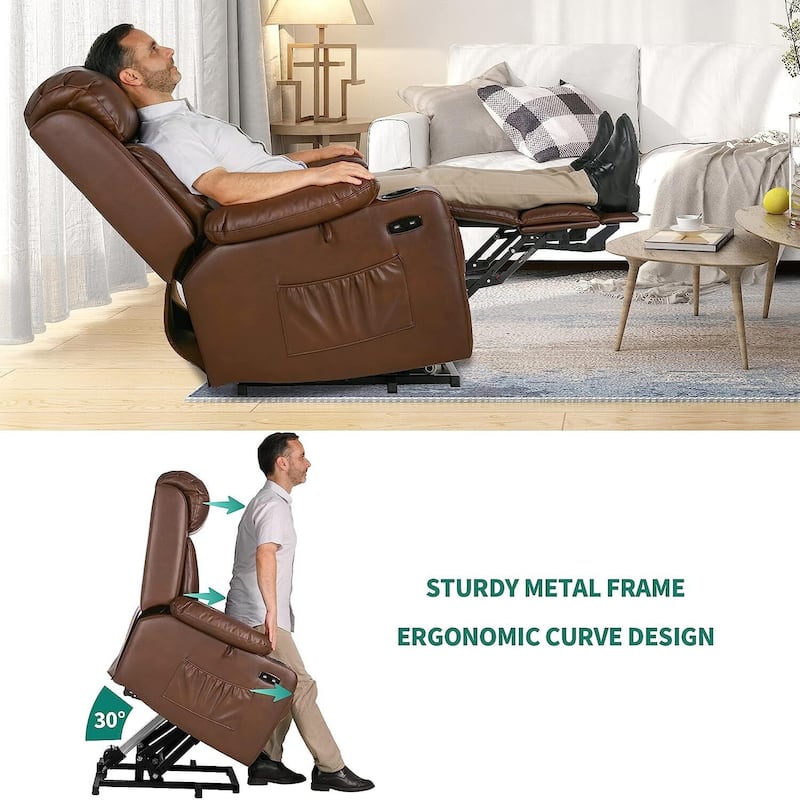 Moasis Power Lift Recliner Chair with Massage Heat