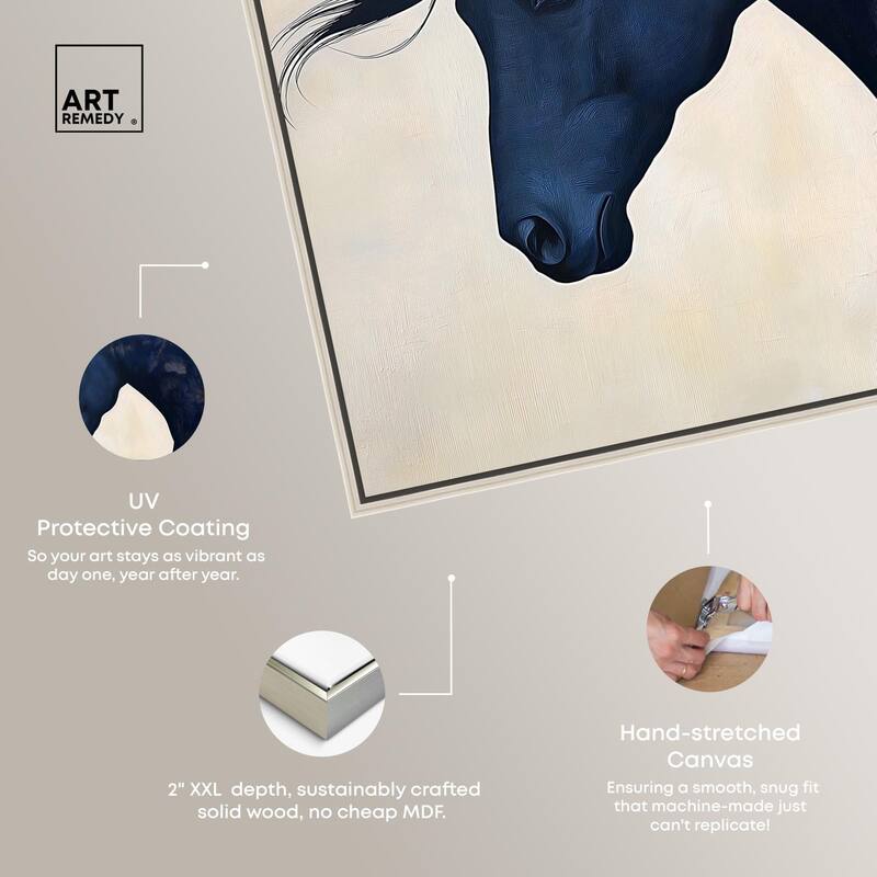 Blue Horse I Canvas by Art Remedy
