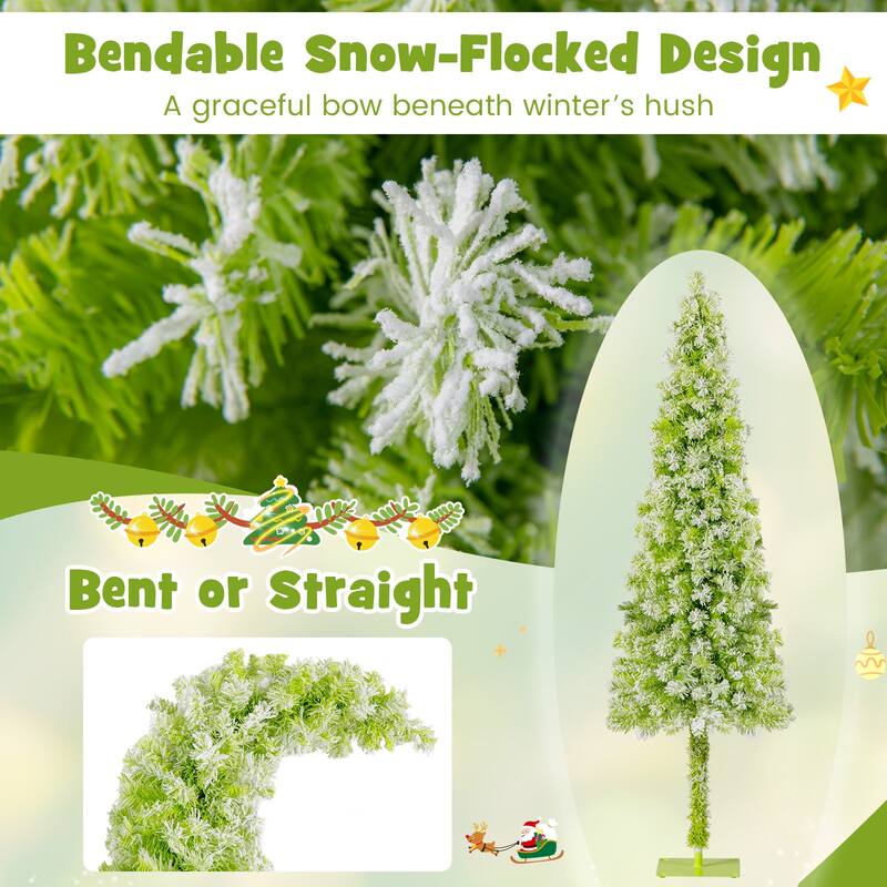 Costway 5/6/7 FT Bendable Christmas Tree with Bendable Top, 290 Branch - See Details