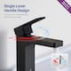 Solid Brass Lead-free Single-handle High Arc Bathroom Faucet