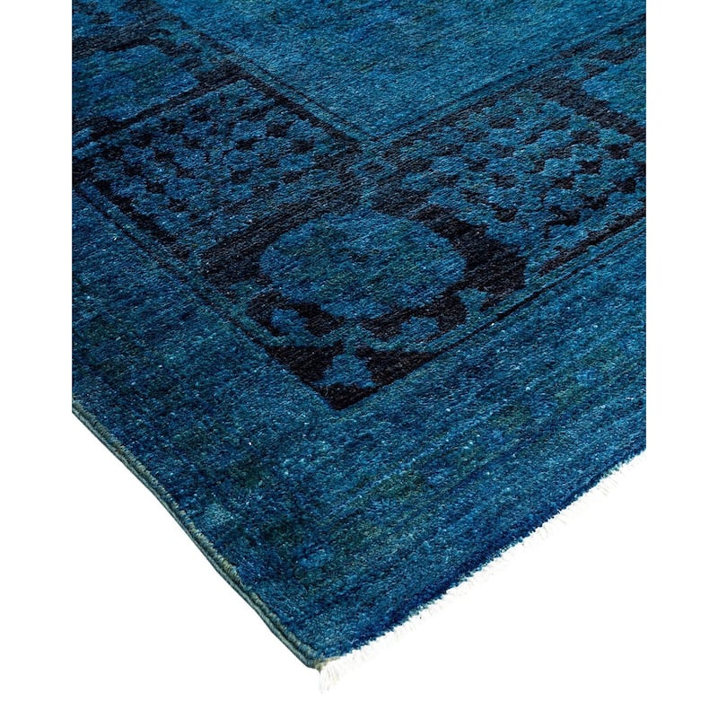 Vibrance, One-of-a-Kind Handmade Area Rug - Blue, 8' 2" x 10' 6" - 8' 2" x 10' 6"