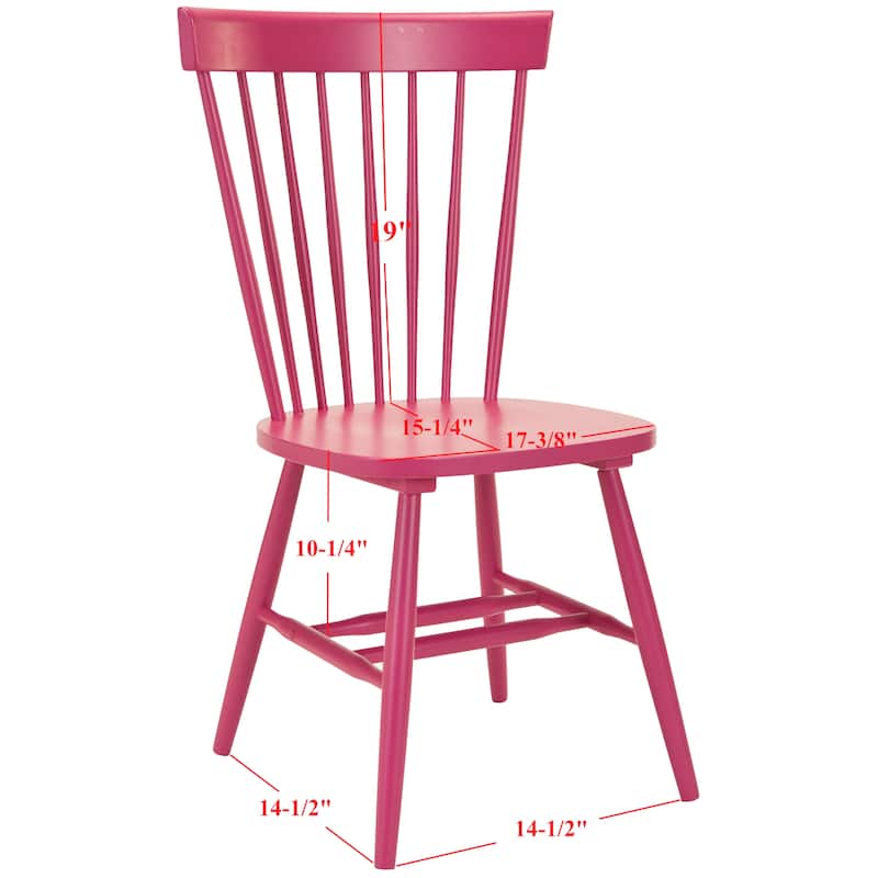 SAFAVIEH Suhair Spindle Farmhouse Dining Chair (Set of 2) - 20.5" x 21" x 36" - 21"W x 21"D x 36"H