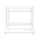 preview thumbnail 15 of 16, White Bunk Bed with Guardrail, Twin Over Twin Size