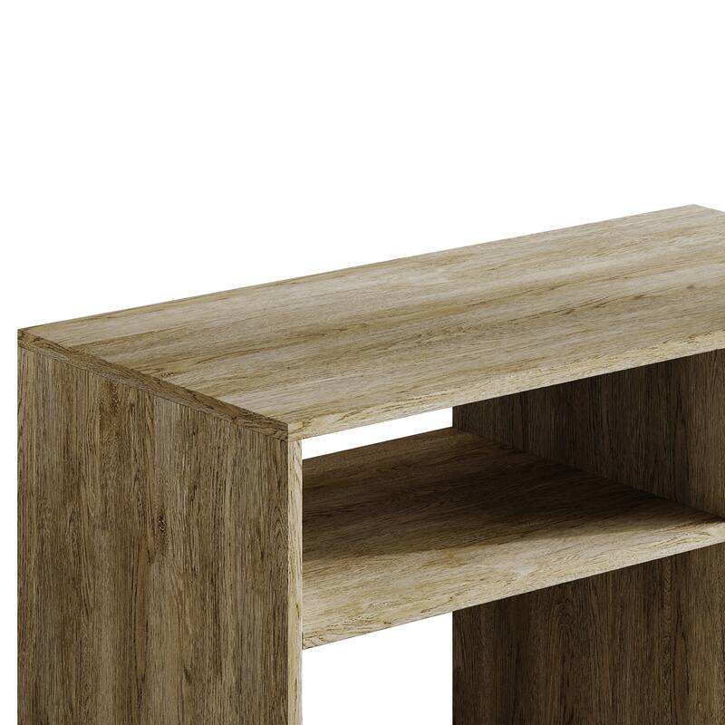 CraftPorch Classic Writing Table with Shelf Cabinet