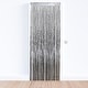 preview thumbnail 2 of 1, Silver Tinsel Christmas Window or Door Curtain 3' x 8'