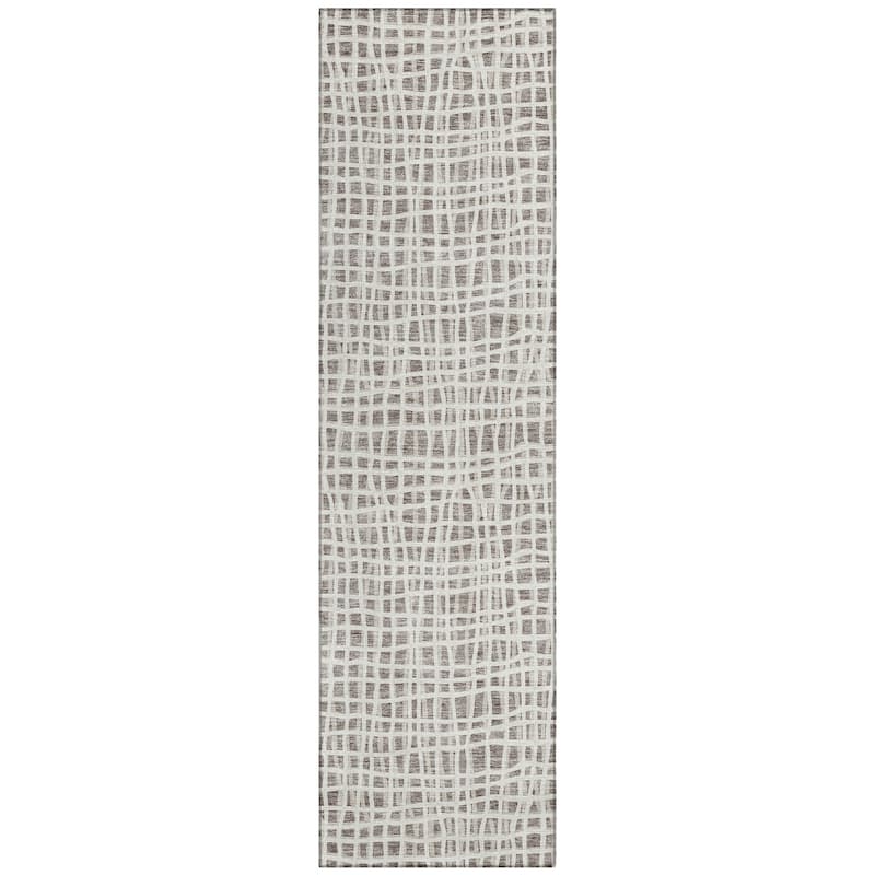 Machine Washable Indoor/ Outdoor Chantille Abstract Modern Rug