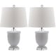 preview thumbnail 7 of 7, SAFAVIEH Lighting 24-inch Shoal White Table Lamp (Set of 2) - 14"x14"x23"