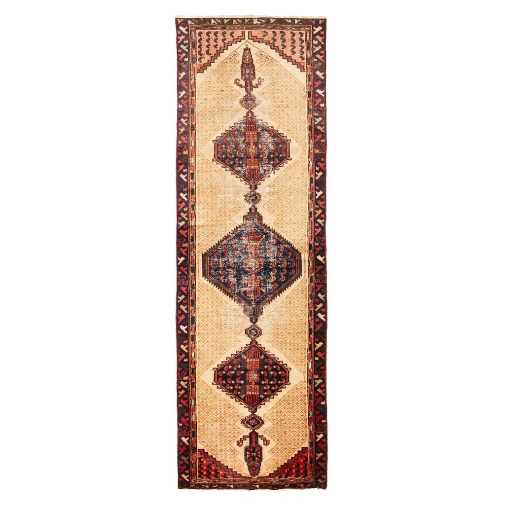 ECARPETGALLERY Hand-knotted Konya Anatolian Beige Wool Rug - 2'9 x 9'1