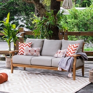 Cambridge Casual Leon Teak Outdoor Deep Seating Sofa