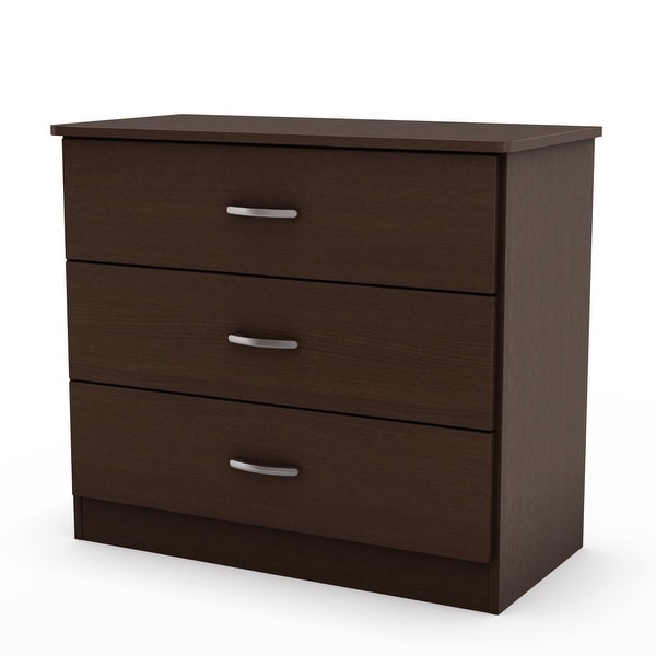 Shop Modern Bedroom Storage Chest 3Drawer Dresser in Dark Brown